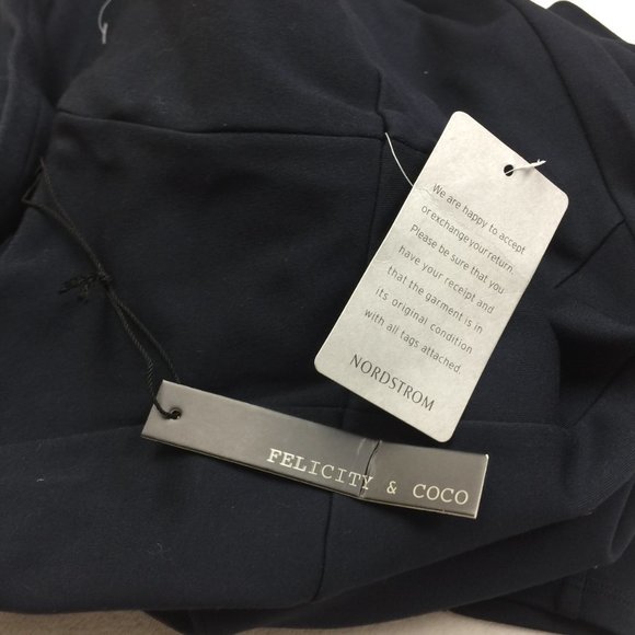 NWT Felicity and Coco Sheath Dress Sz L Womans Navy Knit Halter Neck Sleeveless - Picture 8 of 12